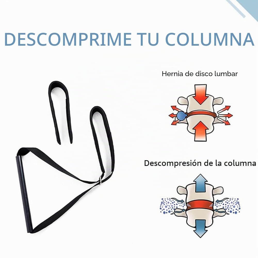 Correa para Estirar el Cuello,Herramienta de tracción de descompresión quiropráctica de la Columna Vertebral,Dispositivo de tracción Cervical del Cuello,Cinturón de tracción Fisioterapia-Negro