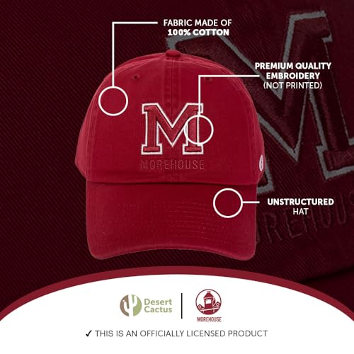 Gorra bordada ajustable Desert Cactus Maroon miniatura 4