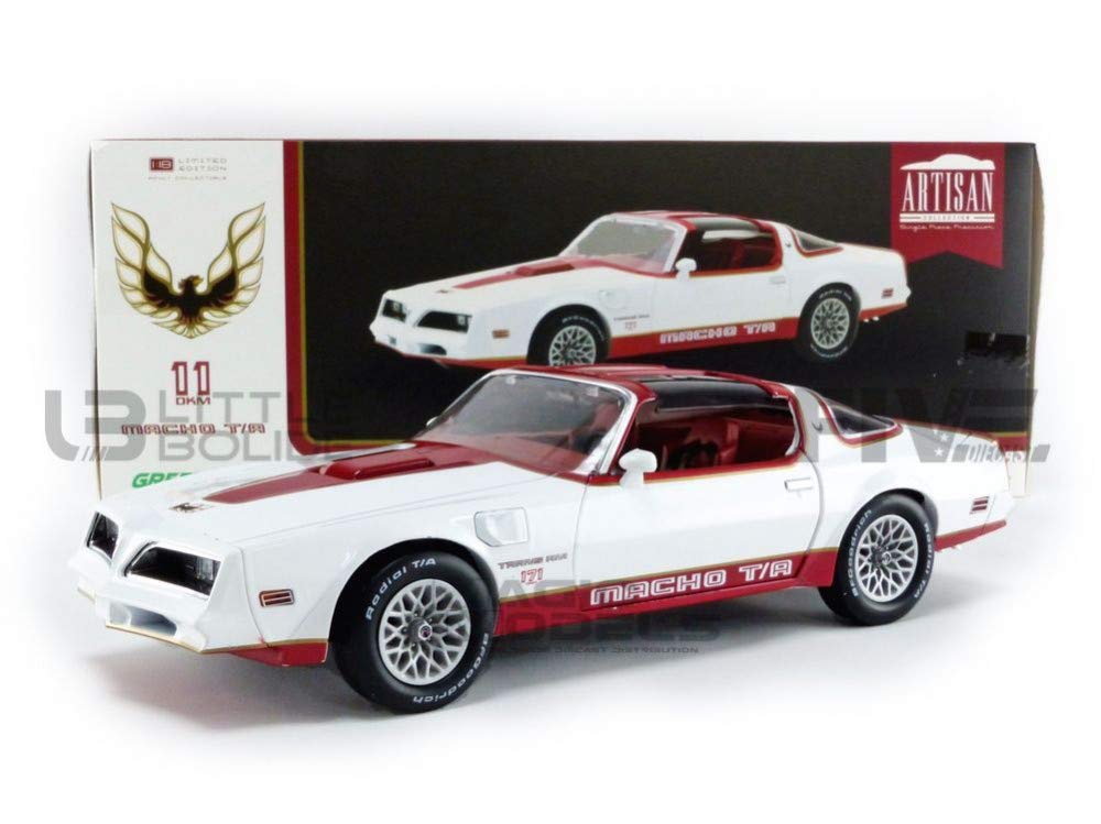 Greenlight 19081 Artisan Collection - 1978 Pontiac Firebird Macho Trans Am #171 of 204 by Mecham Design - White and Red 1/18 Scale