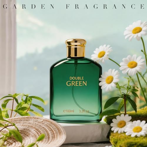 Image of AFLUXE Double Green Eau de Toilette for Men, Bold Woody Chypre Cologne, Long Lasting Masculine Herbal Fragrance, 3.3 fl oz (100 ml)