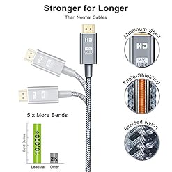 Alternative view of HDMI to HDMI Cable Braided High Speed 4K HDMI Cable 2.0 6.6 Feet 3D 1080p 30Hz 18Gbps 2160p 60Hz