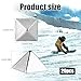 lasuroa Pyramid Studs Snowboard Pads, Anti-Slip Silver Cool Snowboarding Spike Stomp Pad Self Adhesive Snowboard Step Boot Treadle Pad Snowboard Pad Accessories for Providing Extra