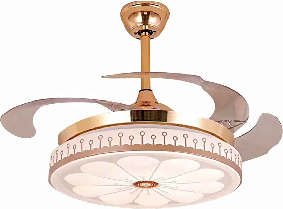 MODI 42 inch ceiling fan with lights and remote bedroom 3-blades fans chandelier LED indoor fans ceiling for dining room bedroom with 3 adjustable color