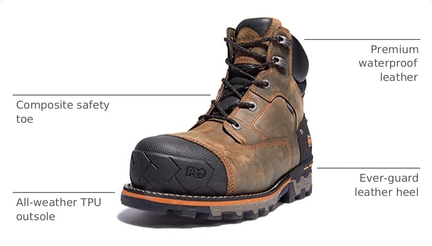 Image of Timberland PRO mens Bosshog 6 inch Composite Safety Toe Puncture Resistant Waterproof Industrial Work Boot