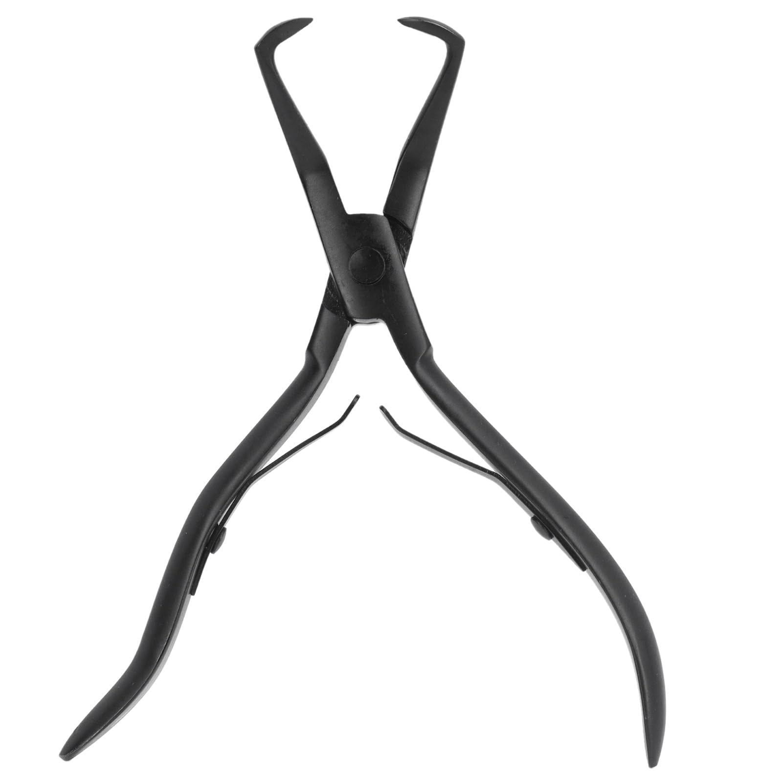 Walmeck Le Kit D'outils D'extension de Cheveux Comprend 4 Pinces en Acier Inoxydable, Boucle de Fil, Crochet Perles, Aiguille, Petits Ciseaux avec Sac Rangement pour Extensi (noir)