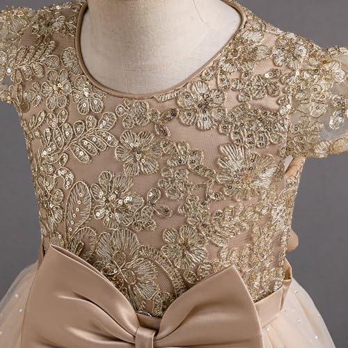 TTYAOVO Girls Pageant Princess Flower Dress Kids Prom Puffy Ball Gowns4