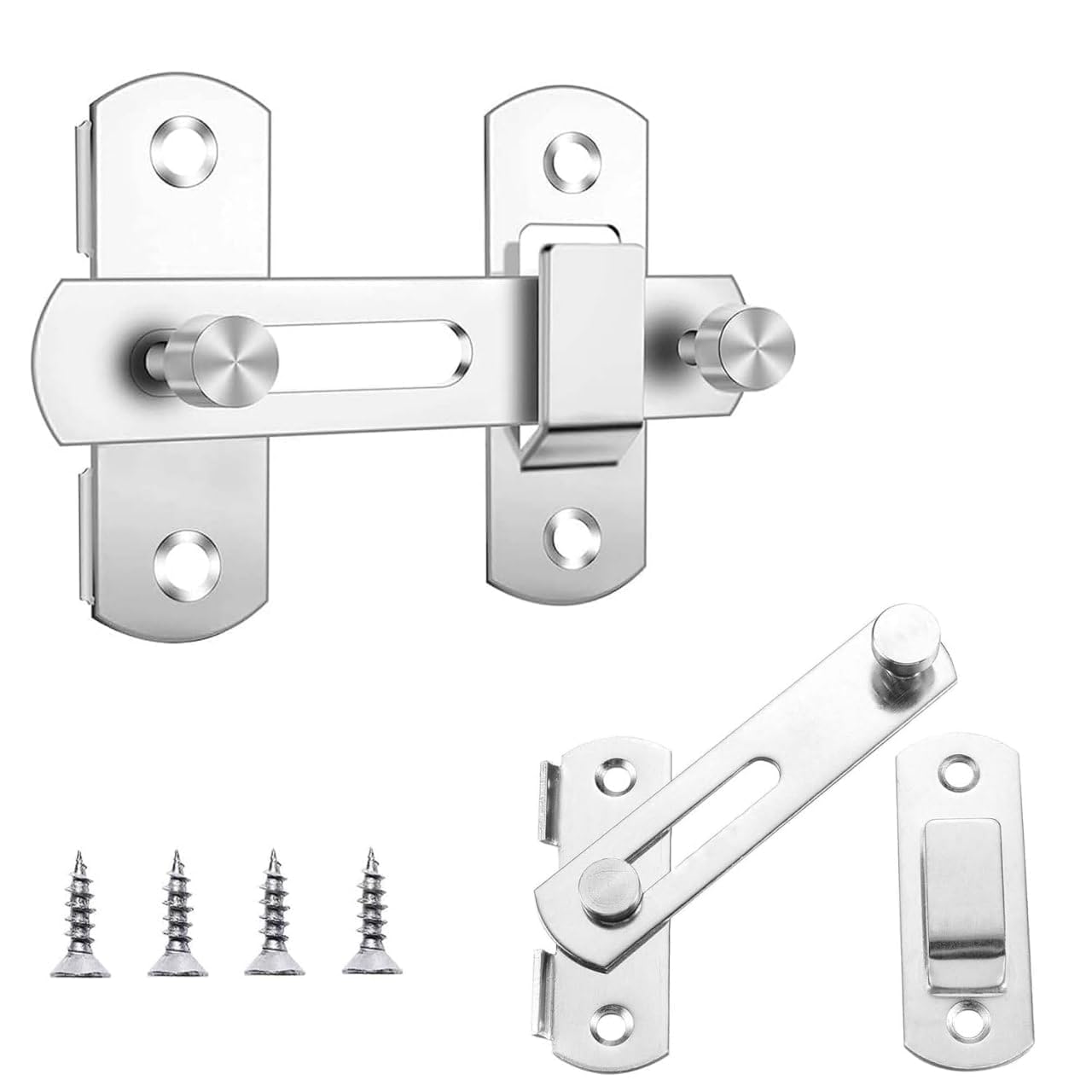 Flip Latch Lock Gate Latches Heavy Duty Door Stopper/Door Lock Latch for Home and Office Doors, Stainless Stee Bathroom, Garage, Window, Sliding Door Pack of 1-image-44