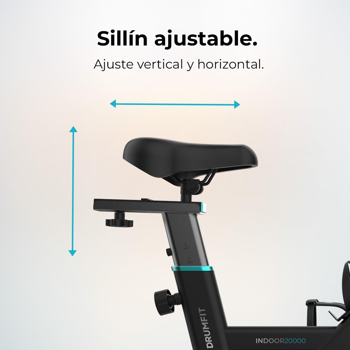 Cecotec Bicicleta Estática Indoor con Volante de Inercia de 16 a 25 Kg DrumFit Indoor 20000 Race. Pulsómetro, Pantalla LCD, Soporte Dispositivos y Botella, Manillar Deportivo, Ruedas, Sillín Ajustable