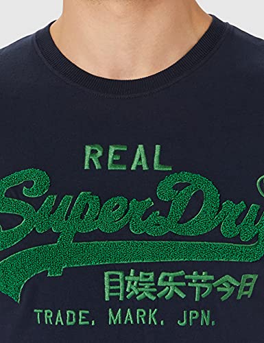 Superdry M1011198A T-Shirt, Navy Nautico, L Uomo