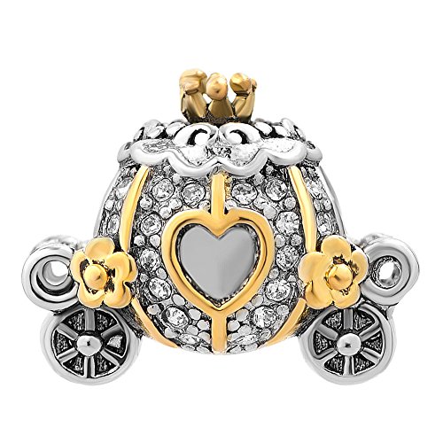 CharmSStory Cinderella Carriage Charm Beads for Charm Bracelets2