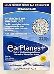 EarPlanes Original Earplugs for Adults, Pressure Filtering Protection for Airplane Travel (1 Pair)