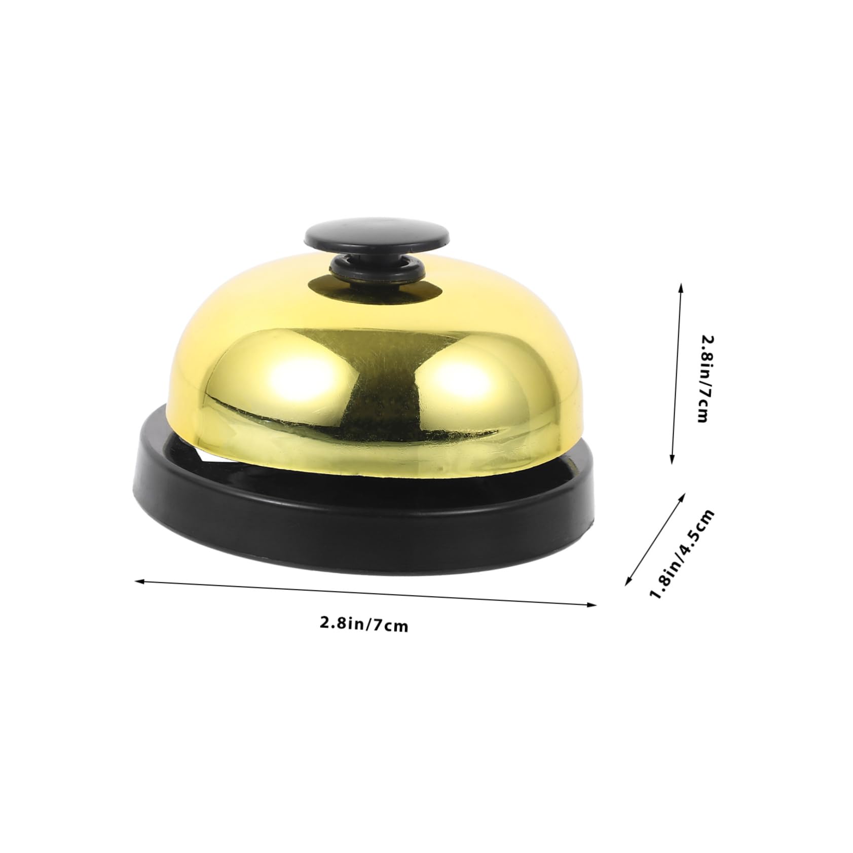 GRIRIW Service Bell Gold Hand Ring The Bell Easy to Use for Hotel Dining Metal Bar Restaurant