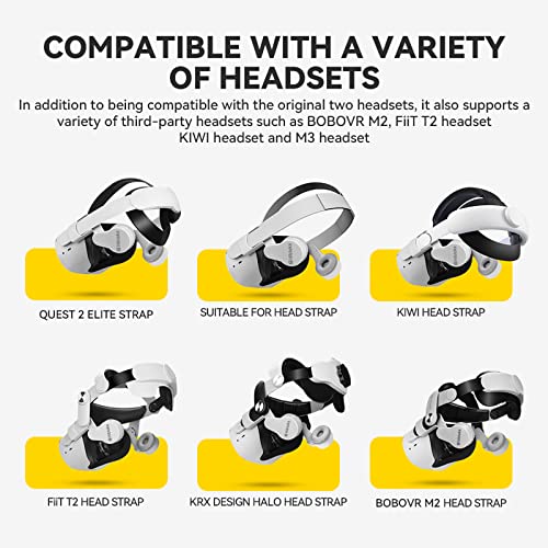 Xiufavty Ohrenschützer für Meat/Oculus Quest 2 Kopfband, verbesserter Soundeffekt und Gaming Eintauchen in VR, kompatibel mit Original Quest 2 Strap/Elite Strap - Image 3