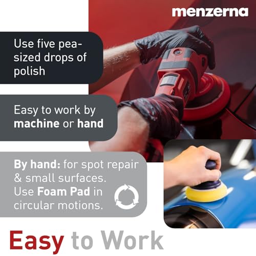 Image of Menzerna Polishing Set 8oz - HCC1000, MCC2500 & SFP3800 | 3-Step System incl. 3 Matching 6-inch Pads for Scratch Removal, Swirl Elimination & Mirror-Like Finish