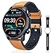 Motsfit Smartwatch Uomo - Orologio Smartwatch con Contapassi Cardiofrequenzimetro da Polso Pressione Sanguigna Calorie Impermeabile Orologio Fitness Tracker per Android iPhone Marrone