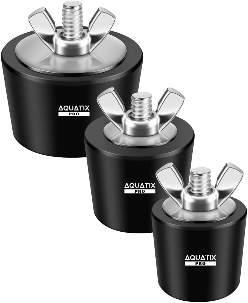 Aquatix ProPool Winterizing Plug, 3 Sizes, 1nch, 1.2inch & 1.5inch, Swimming Pool Winter Expansion Plugs with SS Screw, Stainless Steel Bolts, Heavy Duty Rubber, Protect Your Equipment Today!