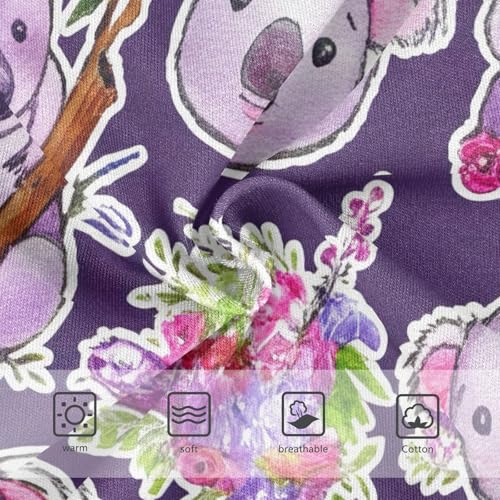 Cotton Toddler Girls Underwear Cute Koala Purple Girl Panties Cute Personalized Kids Undies Briefs 2t3
