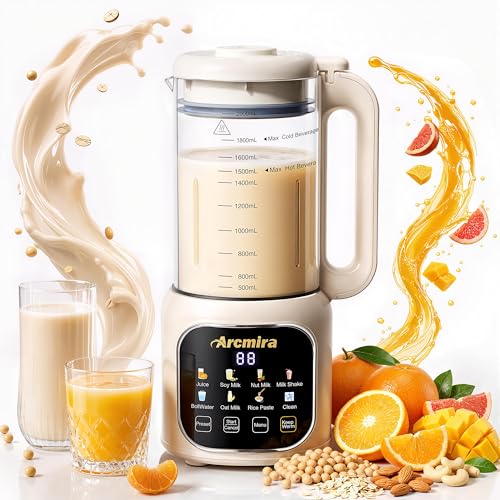 Arcmira 8 in 1 Nut Milk Maker Machine 68oz Large Capacity Soy Milk Maker