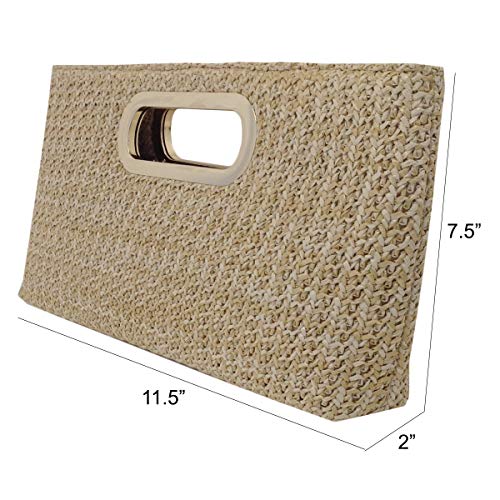 Image of Top Handle Straw Clutch