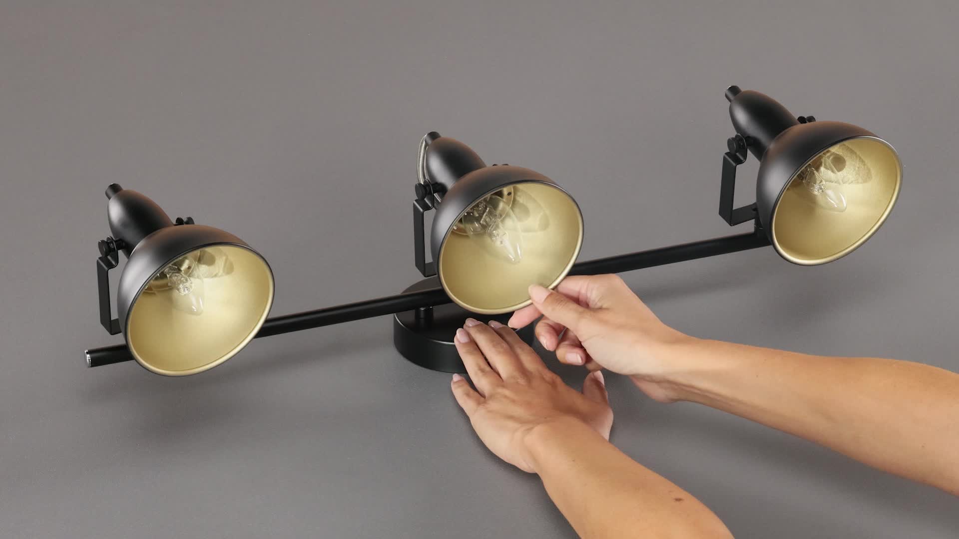 Faretto Da Parete Retro Vintage Briloner - Orientabile, Nero E Oro, E14 Max 40W - Ø 10 Cm - Lampada Da Esterno/Interno - Foto 8