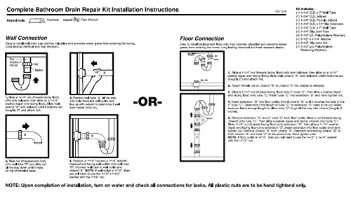 Plumb Craft Complete Bathroom Sink Drain Repair Kit, White (15 Piece) - Thumbnail 5