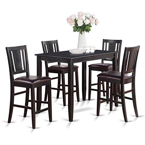 East West Furniture 5 Pc Counter Height Table Set-Counter Height Table And 4 Kitchen Counter Chairs #TOP1