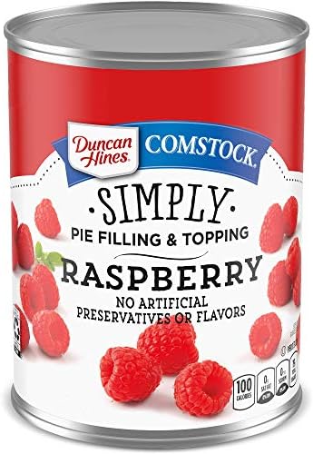 Duncan Hines Comstock Simply Pie Filling, Raspberry, 21 Ounce (Pack of 8)