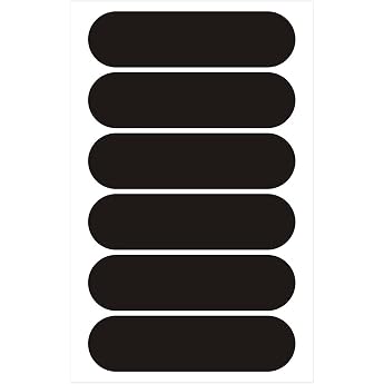 Kit 6 Strips Black Reflective Stickers for Motorcycle Helmet Motorcycle Bicycle Sticker Reflector Night Visibility Signaling Size 8.5cm x 2.3cm