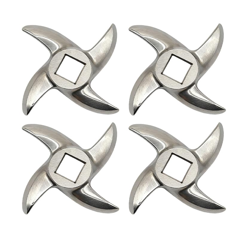 4-Pack #12 Meat Grinder Blades - Precision Replacement Knives...