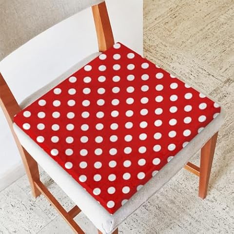 GeMeFv Polka Dot Memory Foam Chair Cushions Cover