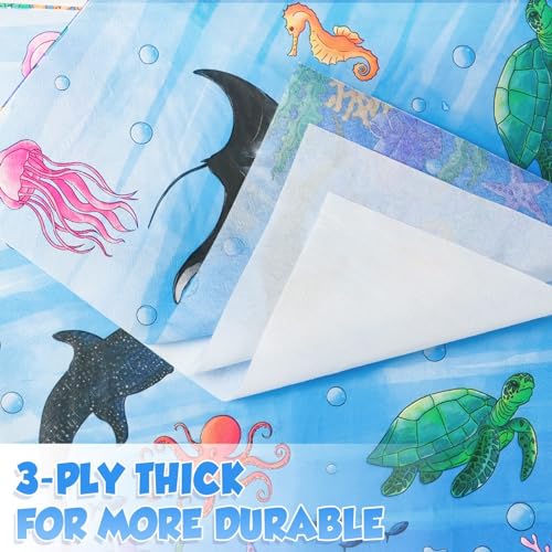 Wernnsai WR-OCEAN PARTY SUPPLIES SET-A006-US Ocean Party Plates And Napkins Set thumb #2