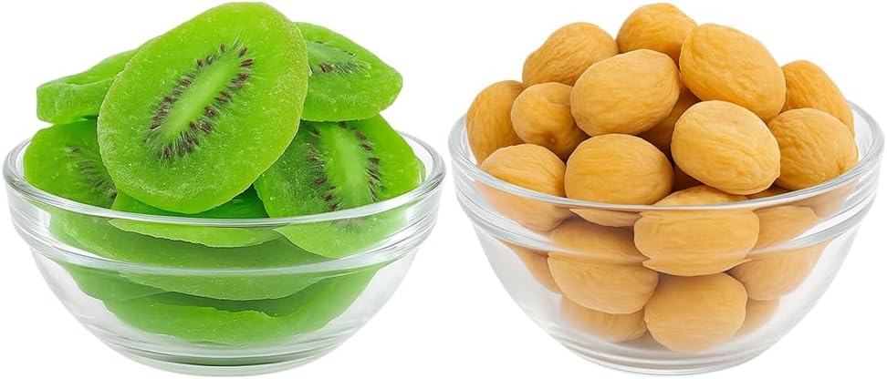 Kashmir Exotics Assorted Combo Pack of Dried Kiwi Fruit Slice & Dried Apricots (Jardalu) | Natural Snack Mix | Perfect for Everyday Use, Gifting & Snacking | Rich Taste & Flavorful Blend - 250g Each