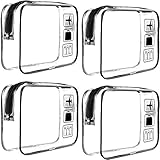 4pcs TSA Approved Travel Toiletry Bag with Zipper Travel Luggage Pouch Carry On Clear Airport Airline Compliant Bag Travel Cosmetic Makeup Bags for Women and Men2