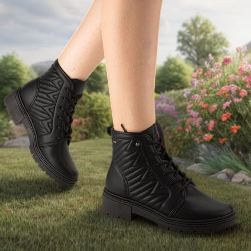 Bota Coturno Feminina Dakota Salto Baixo Tratorado Moda G9575 (Preto, BR, Adulto, Numérico, 35)