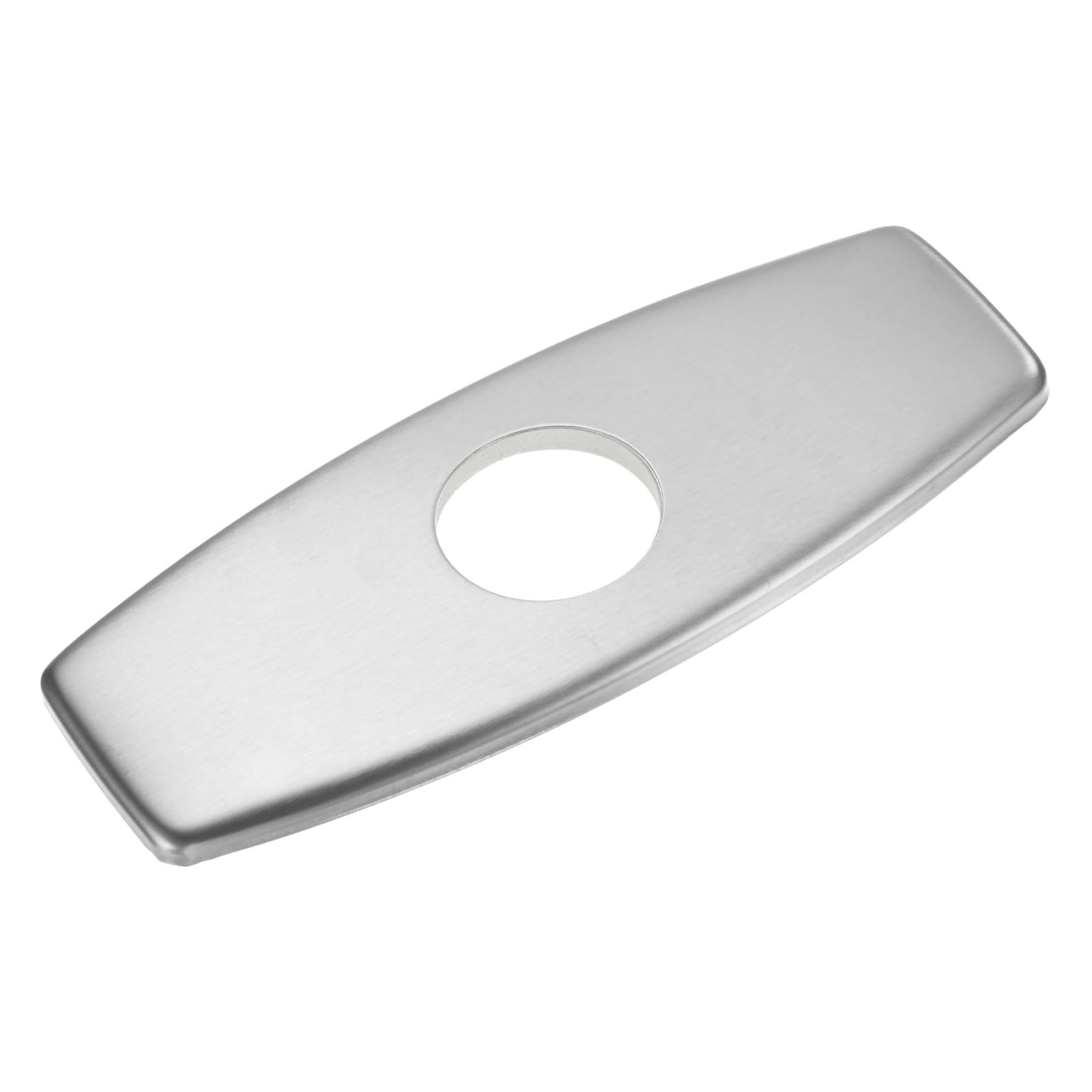M METERXITY Faucet Deck Plate, 6 Inch Hole Cover Deck Plate for Bathroom/Kitchen Sink, 304 Stainless Steel Escutcheon Faucet Plate [Brushed Silver]