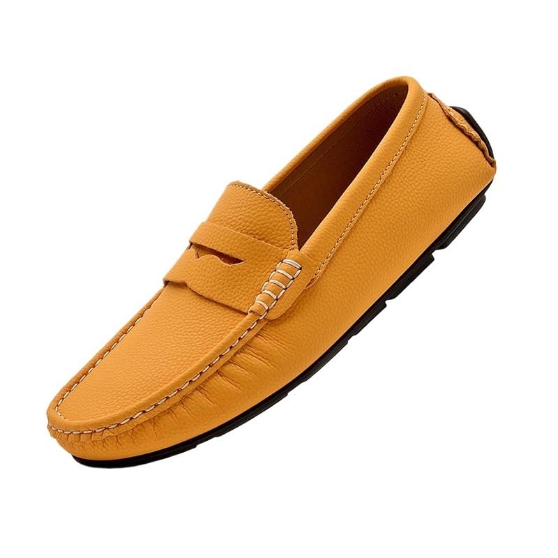 Shoes Men's Versatile Casual Slip-on Loafers Comfortable Round-Toed Soft-Soled Oxford Shoes Men Low-top Breathable Shoes for Parties Weddings Driving