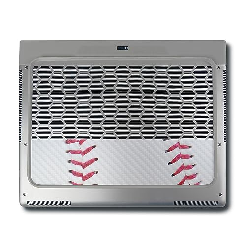 Image of MightySkins Carbon Fiber Skin Compatible with Alienware X16 R1 (2023) Full Wrap Kit - Baseball Closeup | Protective, Durable Textured Carbon Fiber Finish | Easy to Apply | Made in The USA