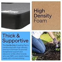 GORILLA GRIP® Extra Thick Foam Kneeling Pad for Gardening, 17.5x11 Black — image 3