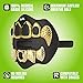 Loudmouth Football Mouth Guard - 3D Chrome Grillz Football Mouthpiece, Fits Adult & Youth, Mouth Guard Accessories (3D Grillz Bling - Chrome Black/Gold)