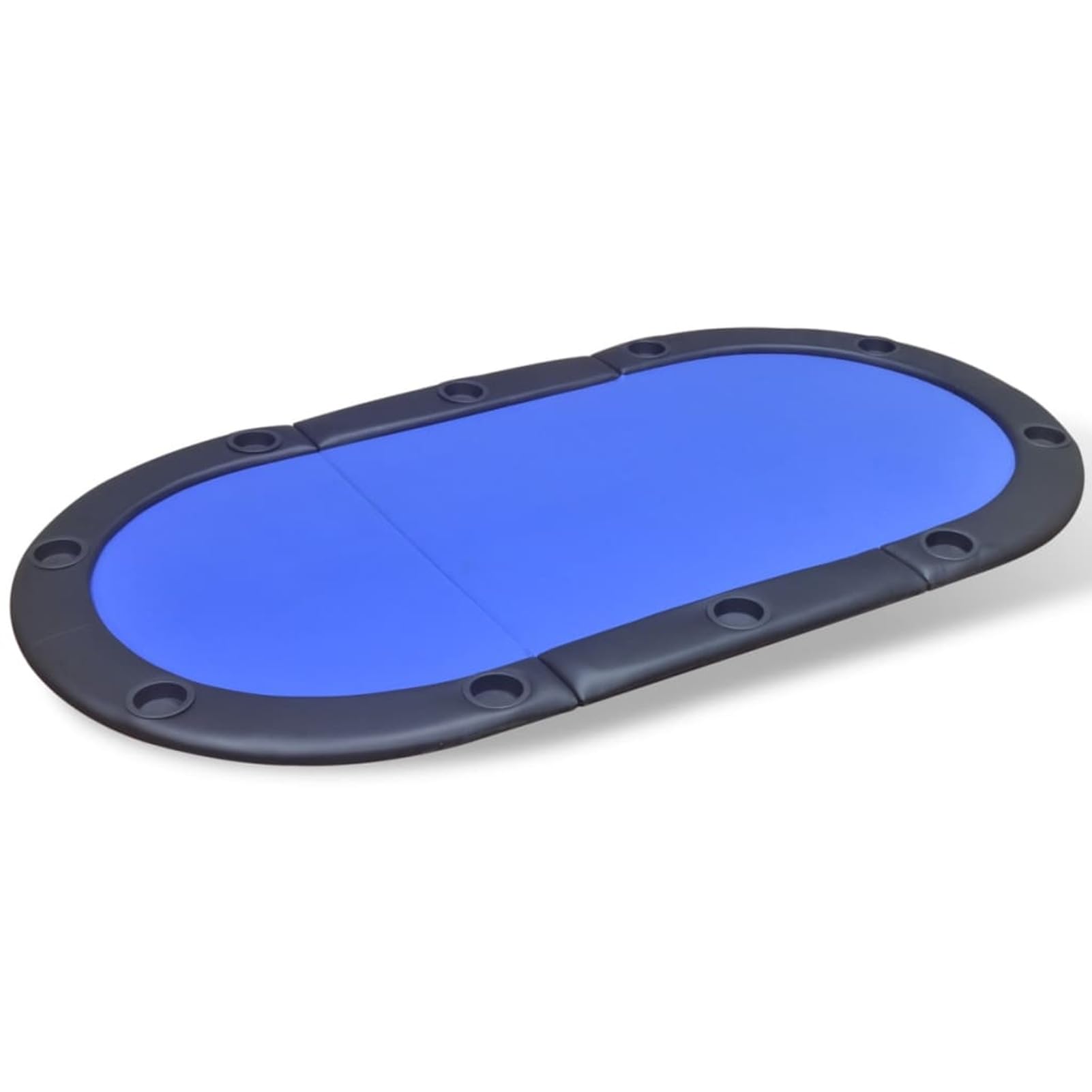 Rantry Surface de table de poker pour 10 joueurs pliable, bleu, table de salon, table de bureau, chambre à coucher, jardin