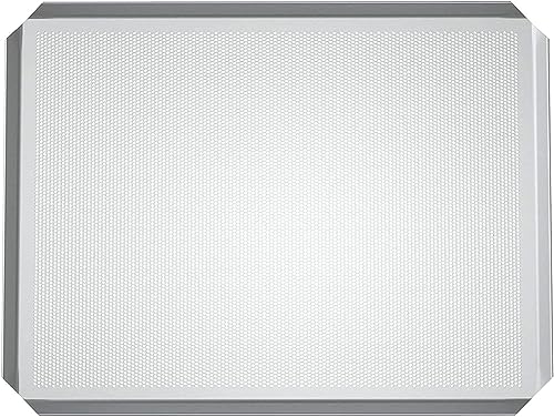 LEHRMANN Bandeja perforado 44,5 x 37,5 cm placa de baguette pizza para horno Compatible con/reemplazo para Siemens Bosch...