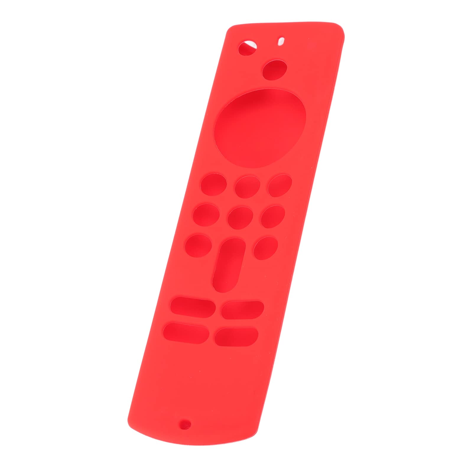 Funda Protectora de Silicona Suave para Mando a Distancia TV Stick, Antideslizante con Cordón, Recortes Precisos, Ligera, 3.ª Generación (Conjunto Rojo)