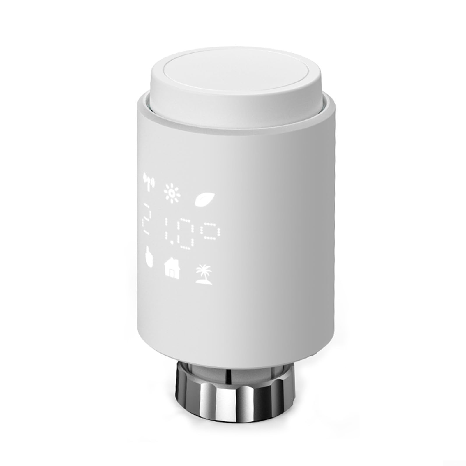 Válvula de termostato inteligente para radiador con control de aplicación, controlador digital de temperatura de 5 a 30 °C, TRV de ahorro de energía para calefacción del hogar, compatible con RA/RAV