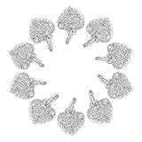SUNNYCLUE 1 Box 10Pcs Zirconia Heart Charms Micro Pave Cubic Love Brass Mini CZ Stone Charm 8x9mm Tiny Beads for Jewelry Making Charms DIY Valentine's Day Gifts Bracelets Necklaces Crafts Supplies