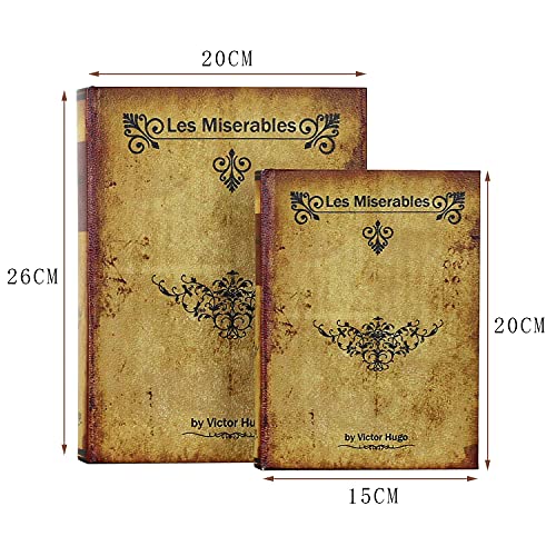 Artsss Decorative Book Boxes Antique Book Invisible Box, Faux Wood Set Of 2 Storage Se #TOP2