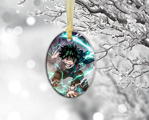 Anime Cartoon Christmas Ornaments Holiday Pendant Ceramic Ornament Oval Porcelain Christmas Ornament For Hanging On Christmas Tree Home Decoration #TOP6