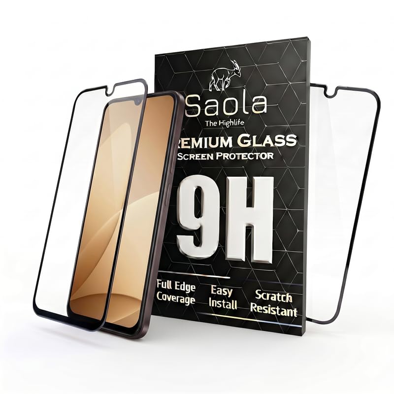 Image of Saola HD+ Oleophobic Tempered Glass For Oppo A6c 4G (PACK OF 1) with Hassle-less Installation Kit. Full screen Coverage. 6.75 inch