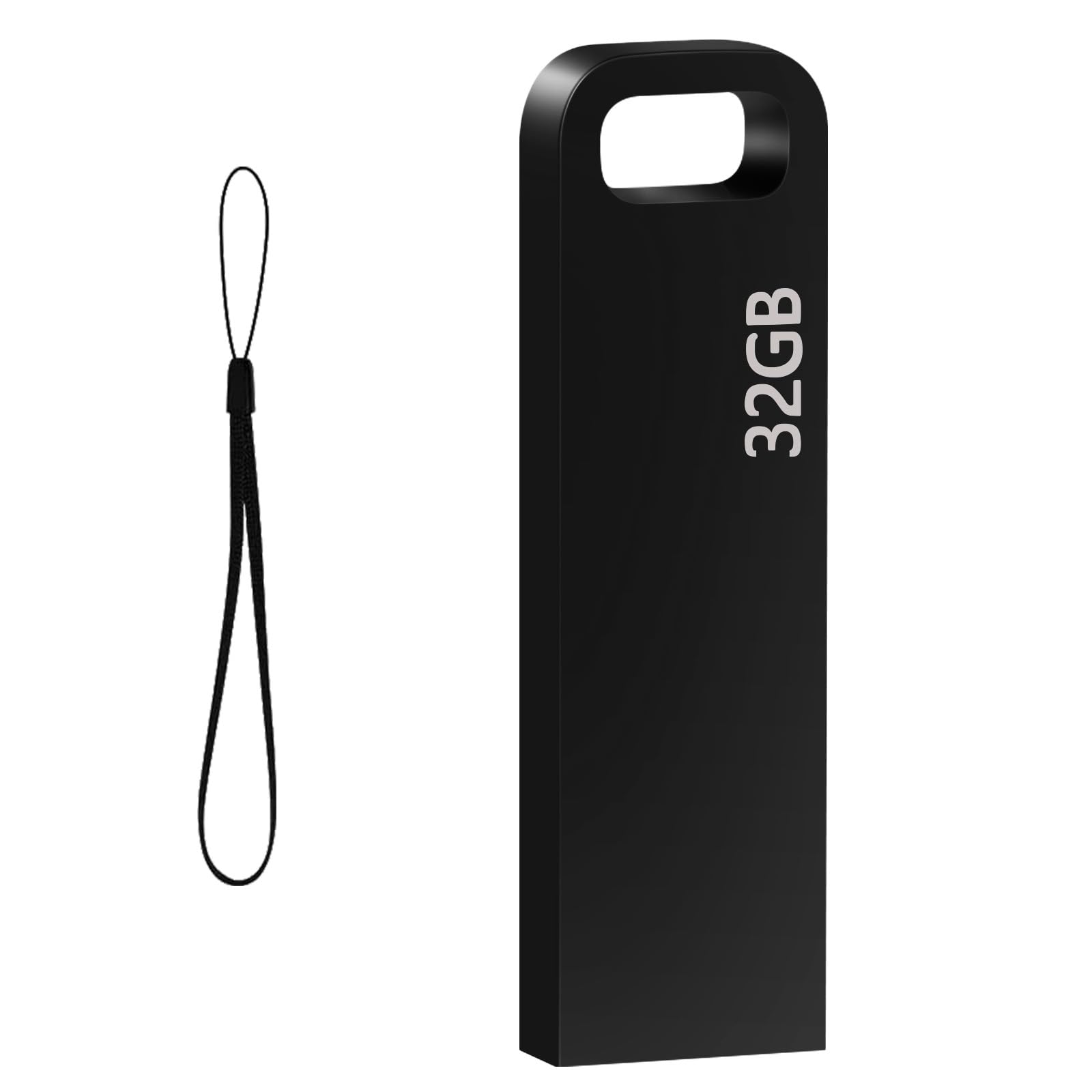 Chiavetta USB 32 GB Penna USB 3.0 Pen Drive Metallo Pendrive Impermeabile Pennetta USB per Laptop/TV/Auto Etc Stoccaggio (Nero)