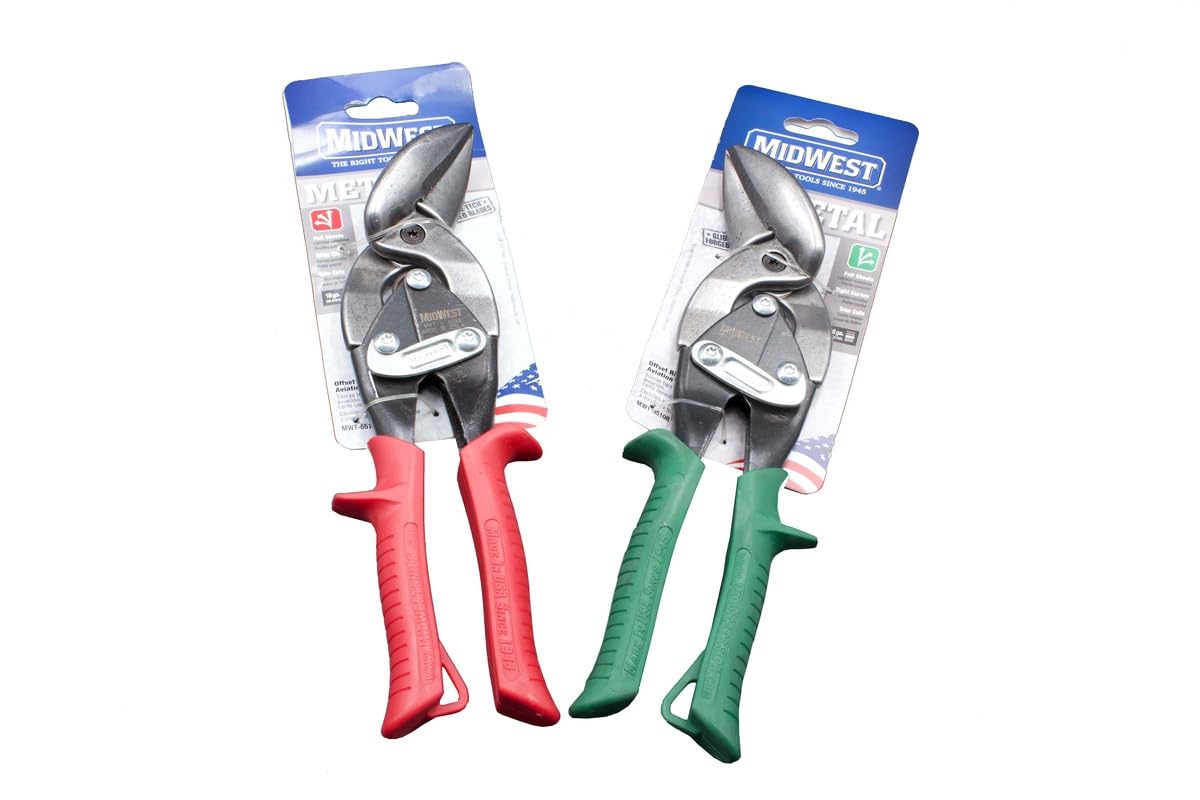 Forbici lamiera Mid West DX Verde SX Rossa Coppia