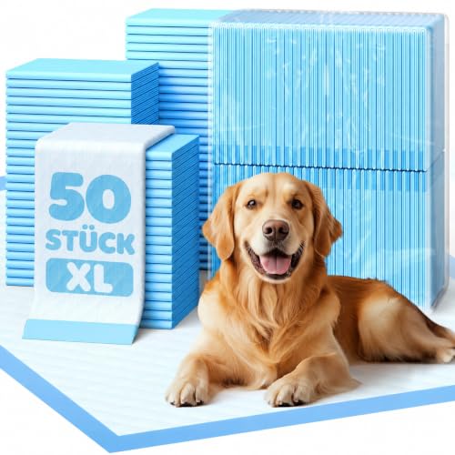 Powools PIPI Matten Hunde 86 x 71cm, 6-lagige Welpenunterlagen 50 Stück